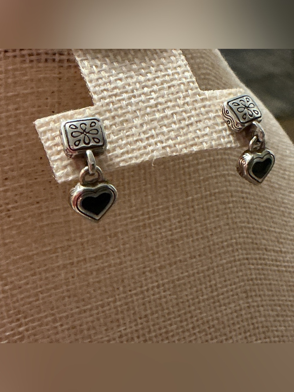 Brighton Lenox Silver Heart Earrings